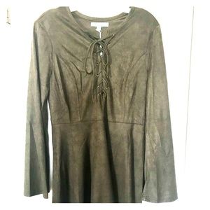 Olive Green Boutique Retro-style Dress